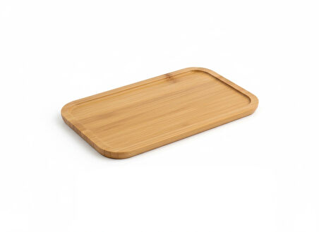 Berina Home Bambu Sunumluk ve Servis Tepsisi - Ahşap Tepsi - Bambu Yağdanlık Altlığı - Peynir Sunumluğu -Kahve sunumluğu