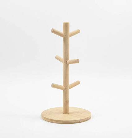 Berina Home Bambu Kupa Askılığı - Bambu Fincan Askılığı - Bardak Askılığı Standı - Bambu Kahve Fincanı Askılığı