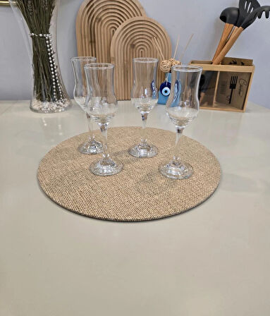 Berina Home 4 lü Uzun Zarif Kahve Yanı Su Bardağı - Şerbetlik - Zemzemlik -Zemzem Bardağı -Kahve Yanı Bardağı - Meşrubat Bardağı