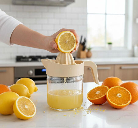 Berina Home Cam Narenciye Sıkacağı & Limon Sıkacağı - 425 cc - Yerli Üretim - Sağlıklı