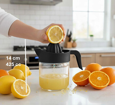 Berina Home Cam Narenciye Sıkacağı & Limon Sıkacağı - 425 cc - Yerli Üretim - Sağlıklı