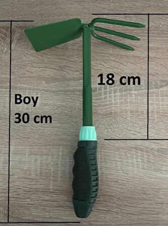  Çift Taraflı 3 dişli çapa demir el çapası bahçe hobi 30 cm