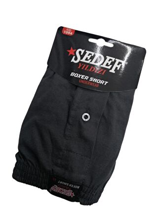 Sedef Yıldızı 12 Adet Siyah Renk Ekonomik Havlu Bel Boxer