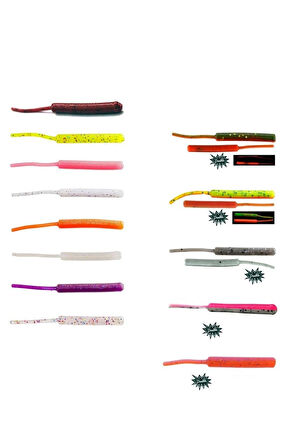 Baby Worm 5,2cm Floating LRF Silikonu Rainbow