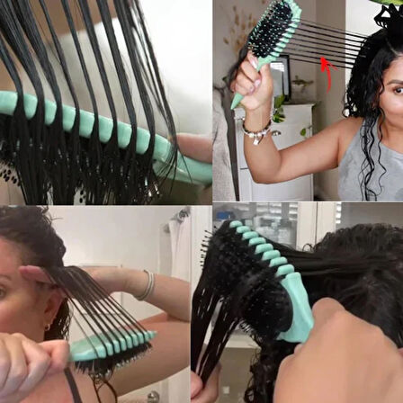 SİHİRLİ BUKLE TARAĞI - BUKLE BELİRGİNLEŞTİRİCİ TARAK- KIVIRCIK SAÇ FIRÇASI- MÜKEMMEL BUKLELER