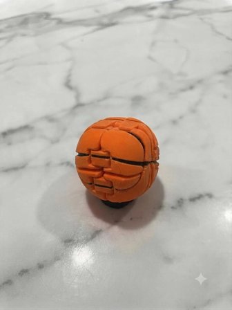 3D Baskı Turuncu Basketbol Topu Temalı Katlanabilir Sonsuz Blok / Stres Giderici El Oyuncağı Fidget Toy
