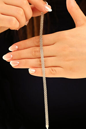 Bismark Zincir Beyaz Kadın Altın Bileklik