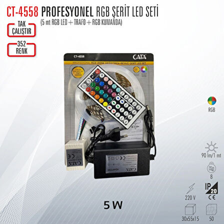 CATA CT-4558 PROFESYONEL RGB ŞERİT LED SET