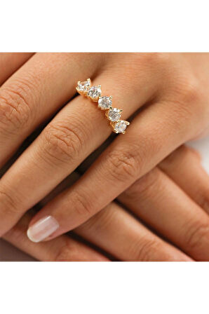 Sevgililer Günü Beştaş Altın Yüzük