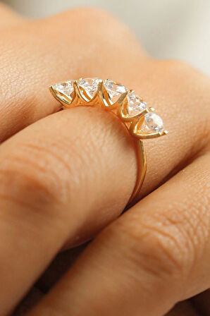 Sevgililer Günü Beştaş Altın Yüzük