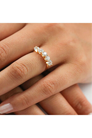 Sevgililer Günü Beştaş Altın Yüzük