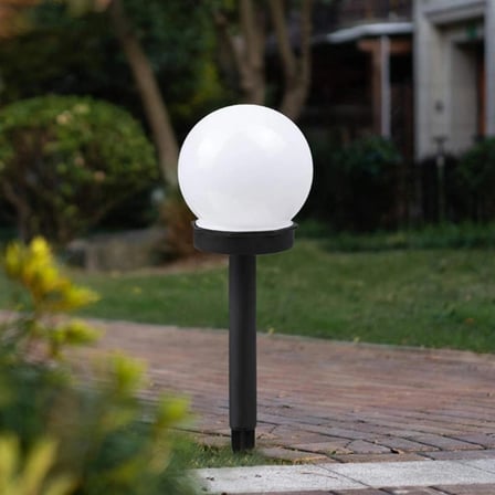 Güneş Enerjili Küre LED Bahçe Solar Aydınlatma 2 Li Paket 