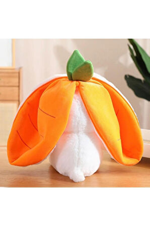 Peluş Havuç Tavşan Çantalı 50 cm Sevimli Havuç Tavşan Hediyelik 