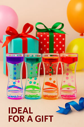 1 Adet Renkli Sıvı Damla Hareket Saati – Rahatlatıcı Dekor Masa ve Ofis Aksesuarı