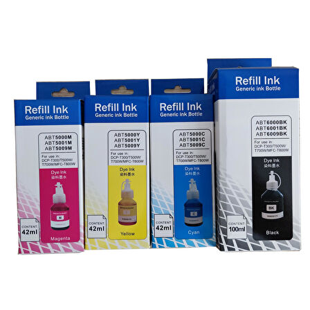 Brother BT-5000 Mürekkep Takım 4 Renk Set Muadil