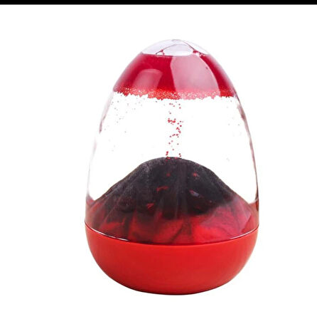 Volkan Patlaması Kırmızı Kum Saati Ev Ofis Masa Üstü Hediyelik