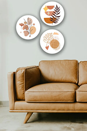 Boho Sanatı Ahşap Tablo Modeli, Şık 3'lü Dekoratif Süs, Oturma Odası Yatak Odası Salon Ofis Dekoru