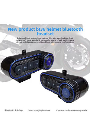 Bt36 Kask Kulaklık Bluetooth Motosiklet Kulaklık Intercom 5.3