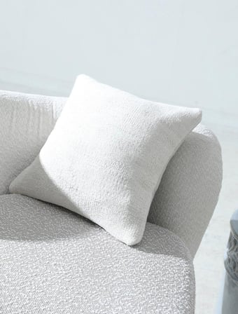 Beyaz Dokuma Kırlent Kılıfı 40cm
