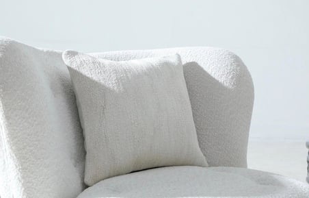Beyaz Dokuma Kırlent Kılıfı 40cm