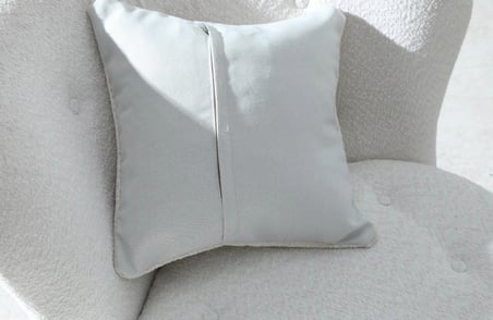 Beyaz Dokuma Kırlent Kılıfı 40cm