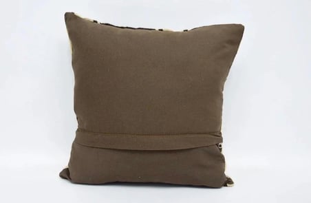 Kahverengi Çizgili Dokuma Kırlent Kılıfı 40cm