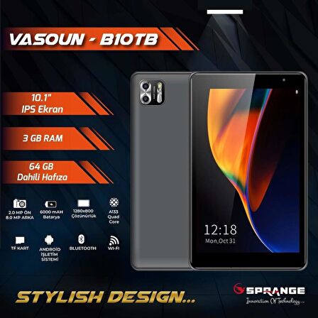 Sprange VASOUN-B10TB 64 GB 10.1 Tablet