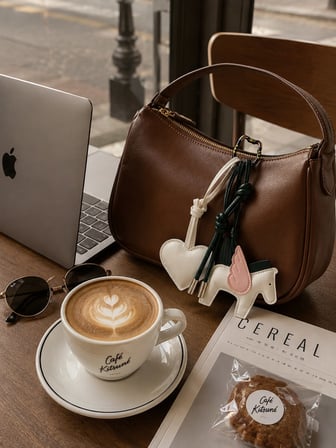 3’lü Deri Çanta Charm Seti – Kalp & At Figürlü Kore Tarzı Çanta Aksesuarı | Bag Charm Anahtarlık