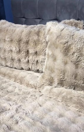 Merinos Diamond Kürk Bubble Desen Comforter Set, Çift Kişilik Yorgan Seti (220x240)