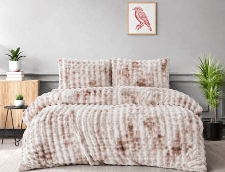 Merinos Diamond Kürk Bubble Desen Comforter Set, Çift Kişilik Yorgan Seti (220x240)