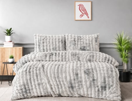Merinos Diamond Kürk Bubble Desen Comforter Set, Çift Kişilik Yorgan Seti (220x240)