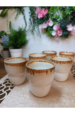 Bta Life 6 Adet Bubble Porselen Bardak Karamel-silindir Kupa