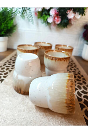 Bta Life 6 Adet Bubble Porselen Bardak Karamel-silindir Kupa