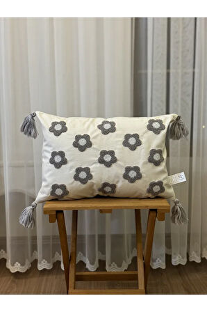 TEKLİ PUNCH İŞLEMELİ NAKIŞLI PANÇ DEKORATİF KIRLENT KILIFI