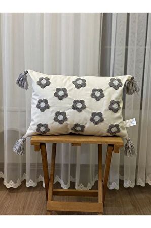 TEKLİ PUNCH İŞLEMELİ NAKIŞLI PANÇ DEKORATİF KIRLENT KILIFI