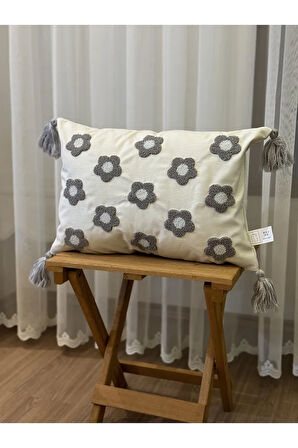 TEKLİ PUNCH İŞLEMELİ NAKIŞLI PANÇ DEKORATİF KIRLENT KILIFI