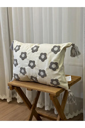 TEKLİ PUNCH İŞLEMELİ NAKIŞLI PANÇ DEKORATİF KIRLENT KILIFI