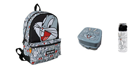 Bugs Bunny Okul Çantası ,Beslenme Kabı ve Su Matarası