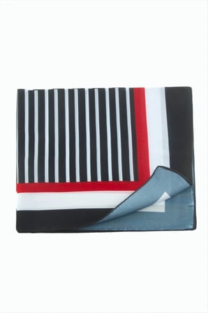 Çizgili Desenli Zr Şifon Fular 50*50 cm