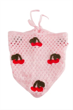 Kiraz Örme Bohem Bandana