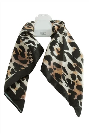 Leopar Desenli Zr Saten Fular 50*50 cm