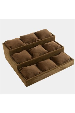3 Basamaklı Anfora Kumaş Yastıklı Stand