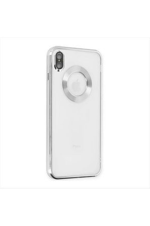iPhone XS Max Lüx Lensli Lazer Silikon Kılıf (Kamera Korumalı)