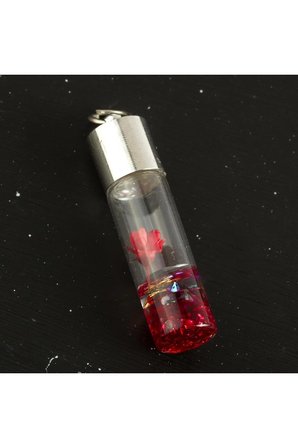 Çiçek Fanus Kolye Ucu 4  cm