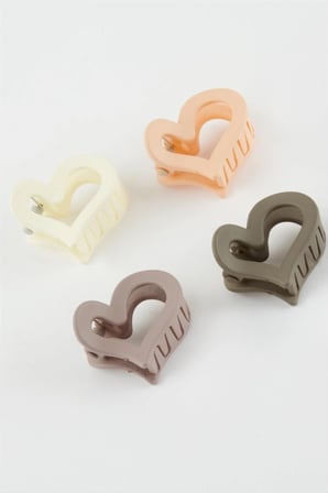 3 Adet Kalp Minik Mandal Toka 2,5 cm