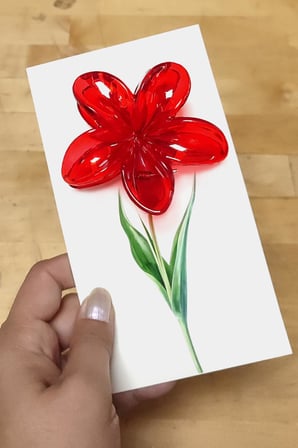 100 Adet Kırmızı Lotus Toka 8 cm Kına Seti