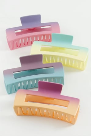 Dikdörtgen Gökkuşağı Renkli Mandal Toka 11 cm