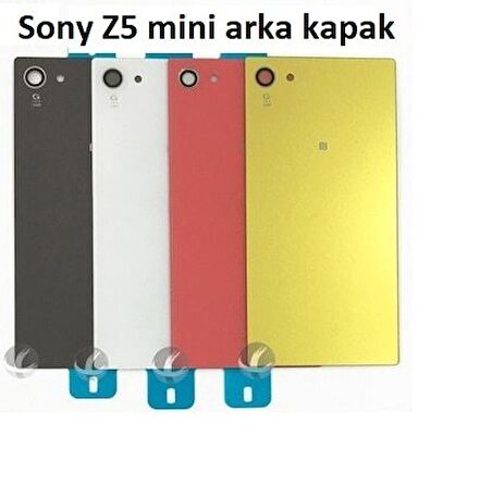 Gmr Sony Xperia Z5 Compact Mini Uyumlu Arka Pil Batarya Kapak - Sarı