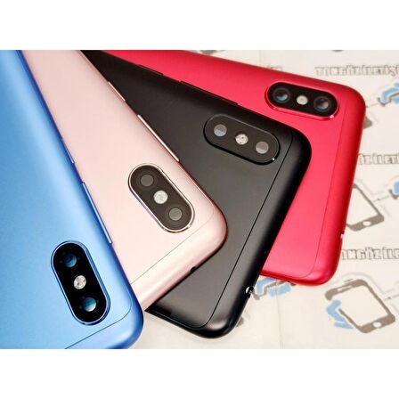 Gmr Xiaomi Redmi Note 6 Pro Kasa Arka Pil Batarya Kapağı (Yan Tuşlar) kirmizi
