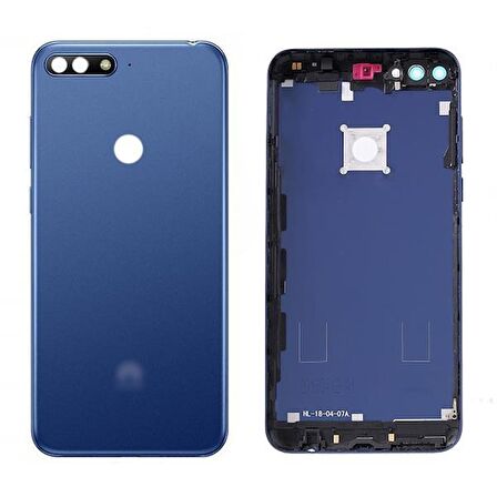 Gmr Huawei Y6 2018 Kasa Arka Pil Batarya Kapağı (Yan Tuşlar) Mavi